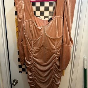 Elegant Special Occasion Ruched Corset Velvet Dress NWOT